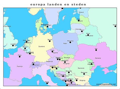 Topografie Europa Landen En Steden Topomania Net