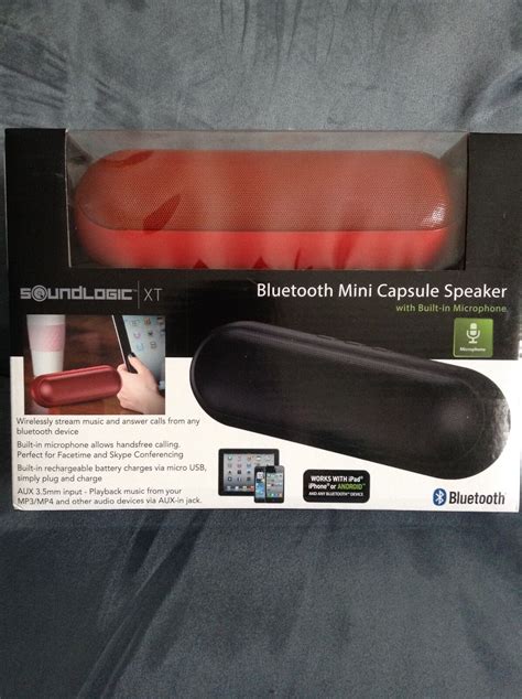 SoundLogic XT 983107 Bluetooth Capsule Speaker Red For Sale Online EBay