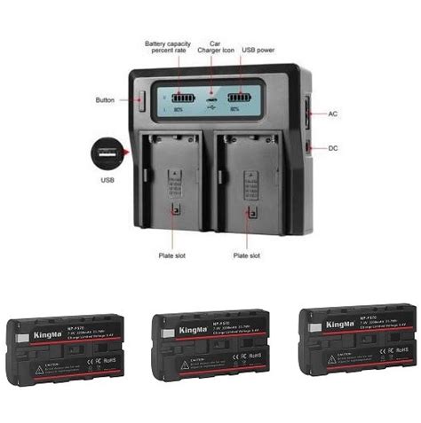 Kingma Pcs Np F Np L Series Info Lithium Batteries With Dual