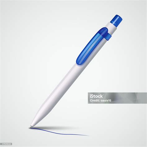 Pena Ballpoint Putih Ilustrasi Vektor Ilustrasi Stok Unduh Gambar