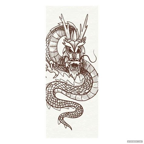 Dragon Bookmarks Printable - Black White and Colored - Gridgit.com