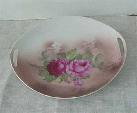 C T Altwasser Silesia Collectors Plate Pink Roses Handled Etsy