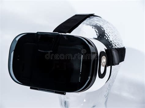 Virtual Reality Glasses On Transparent Glass Head Stock Image Image