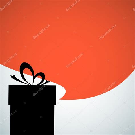 Vector Abstract christmas present silhouette — Stock Vector © orson ...