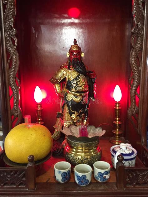 Altar To The Chinese God Of Wealth Editorial Photography Image Of