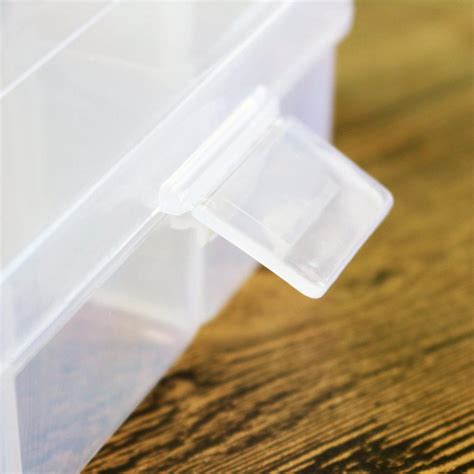 Buy Grid Transparent Plastic Storage Box Beads Box Jewelry Storage