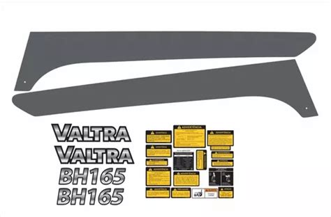 Kit Adesivo Faixas Etiquetas Trator Valtra Bh165 Bh 165 R 199 Em