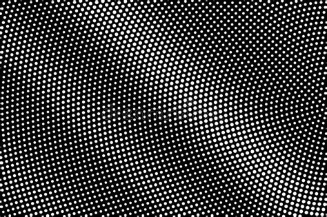 Puntos Blancos En Fondo Negro Textura De Semitono Radial Del Vector