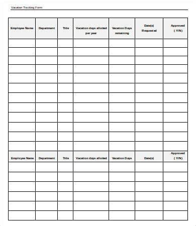 Vacation Tracker Template Excel Templates