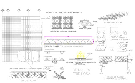 Tridilosa Detail In Autocad Files Cadbull