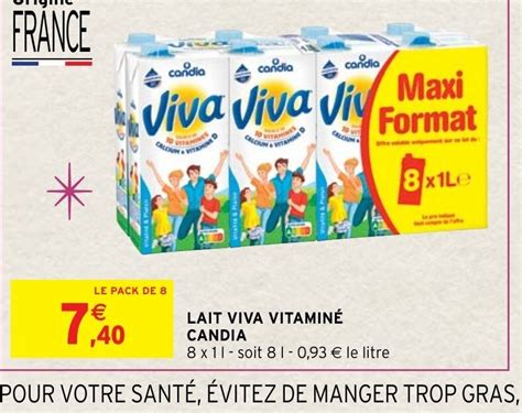 Promo Lait Viva Vitamine Candia Chez Intermarch Hyper