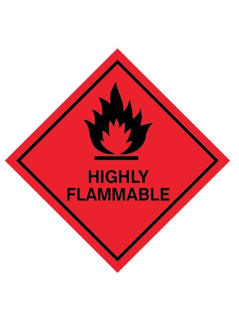 Highly Flammable Labels