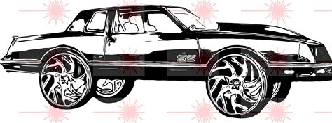 Chevy Monte Carlo Ss Donk Png Svg Dxf Eps Vector Files For Etsy Canada