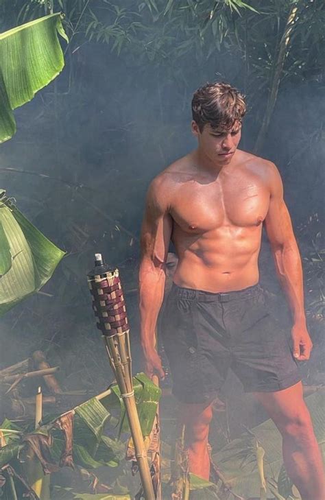 Arnold Schwarzeneggers Son Joseph Baena Flaunts Huge Muscles On Set Of