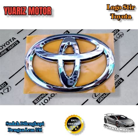 Jual Emblem Logo Stir Toyota Original Sistim Tempelan Size Cm X