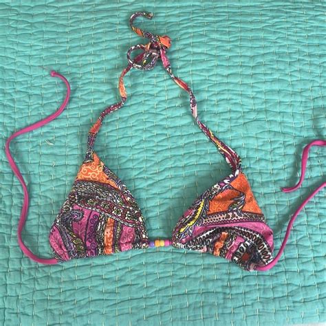 Rampage Swim Rampage Paisley Pink String Bikini Top Poshmark
