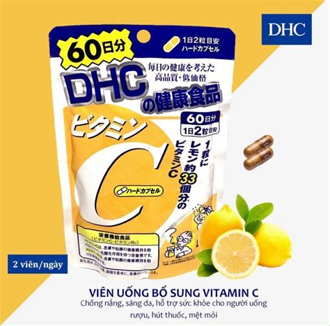 Viên Uống Dhc Bổ Sung Vitamin C Nhật Bản Chính Hãng 60 Ngày 120vgói