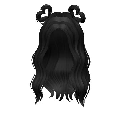 Soft Waves With Heart Buns In Black S Code Price Rblxtrade