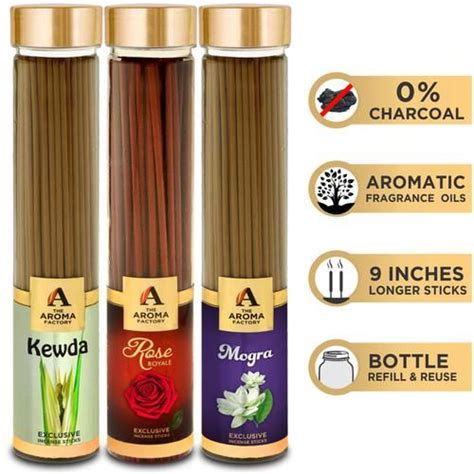 Buy The Aroma Factory Incense Sticks Agarbatti Assorted Flavours