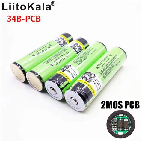 LiitoKala batería recargable de litio para linterna 18650 3400 mah