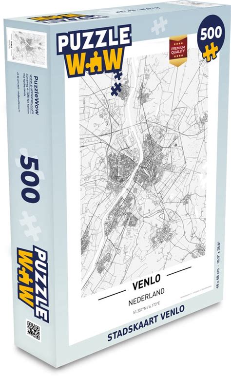 Puzzel Stadskaart Venlo Legpuzzel Puzzel 500 Stukjes Plattegrond