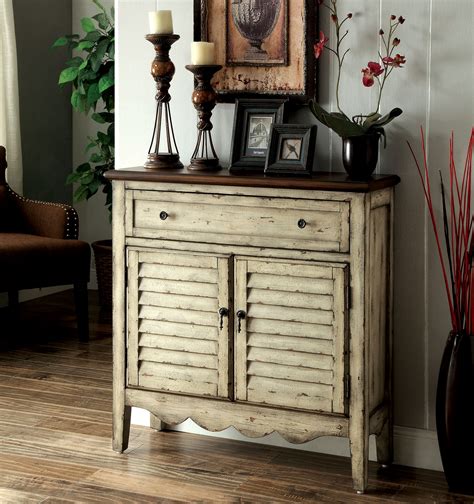 Furniture Of America Antique White Lillian Country Style Entryway Cabinet