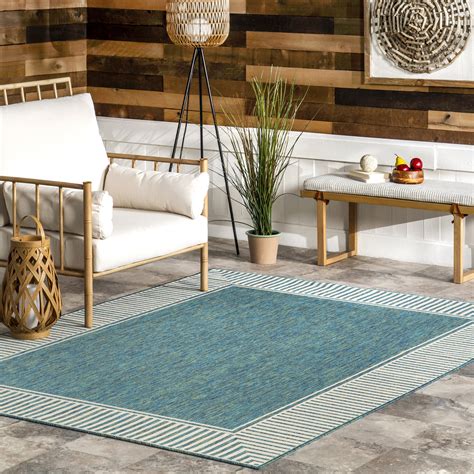 NuLOOM Asha Simple Border Indoor Outdoor Area Rug 5 X 8 Green