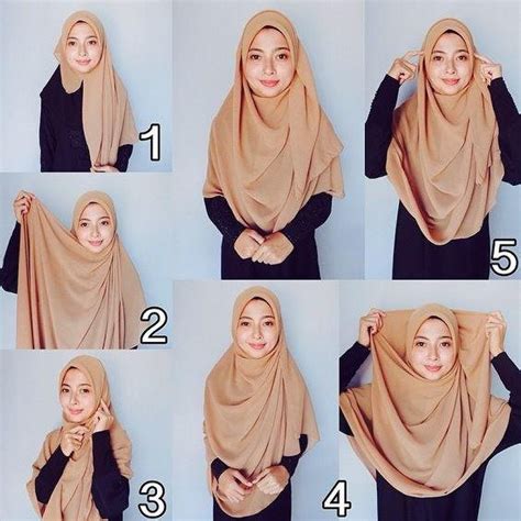 tutorial hijab pashmina  wisuda syari ragam muslim