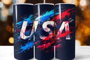 Bold D American Flag Tumbler Wrap Graphic By Computer Garden