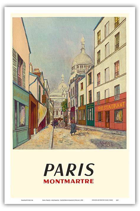 Paris France Butte Montmartre Basilica Of The Sacr C Ur Vintage