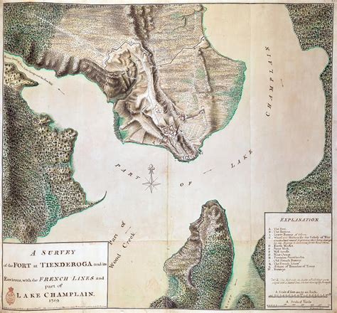 Map: Fort Ticonderoga, 1759 Drawing by William Brasier - Fine Art America