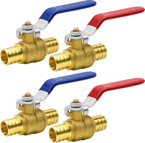 Amazon EZ Fluid 3 4 Pex Brass Ball Valve Full Port Water Stop