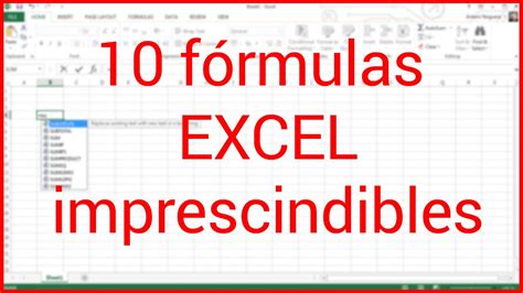 Las 10 fórmulas de Excel que ya deberías conocer YouTube