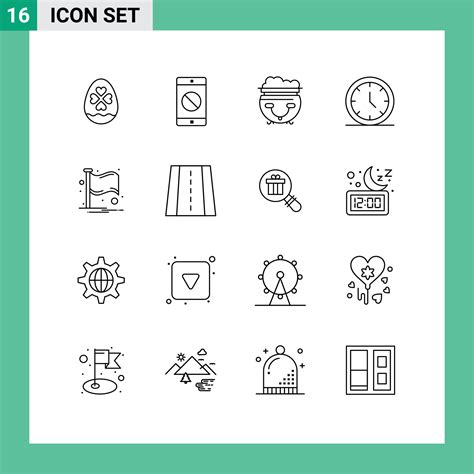 Set Of Vector Outlines On Grid For Notification Country Pot Web Time