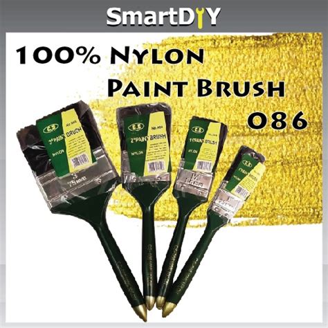 Nylon Synthetic Fiber Paint Brush Halal Berus Cat Cs Shopee