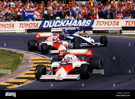 Alain Prost FRA McLaren Mp4 2 Tag Porsche Leads Teammate Niki Lauda