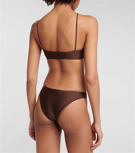 Livi Cutout Bikini Top In Brown Jade Swim Mytheresa