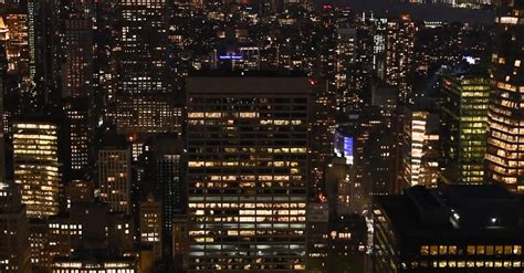 Top View of Manhattan at Night Free Stock Video Footage, Royalty-Free ...