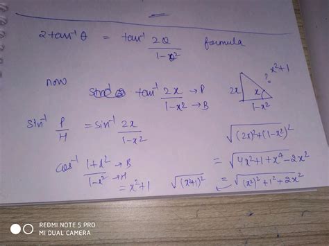 Left Because 2 Tan 1 Theta Sin 1 Left Frac 2