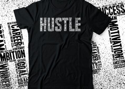 Hustle Word Tshirt Design Hustler Tshirt Design Grind Tshirt