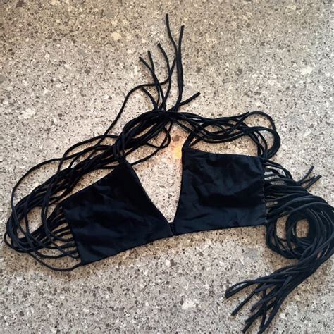 Mikoh Swim Nwot Mikoh Bikini Top Size Small Black Poshmark