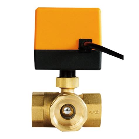 Brass Electric Ball Valve Dn15 Dn20 Dn25 Dn40 3 Ways Motorized Ball