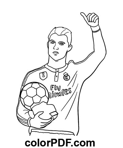 Footballeur Cristiano Ronaldo Coloriages Et Livres En Pdf