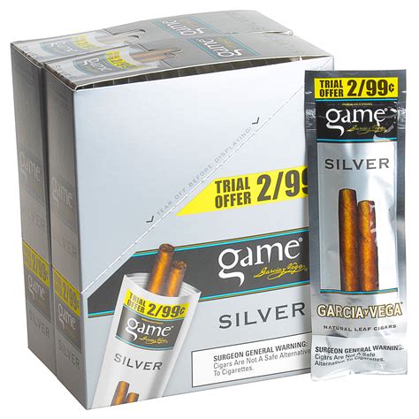 Game Vega Cigarillos Silver Foil 2 For 99 Cents 30 Pouches Of 2