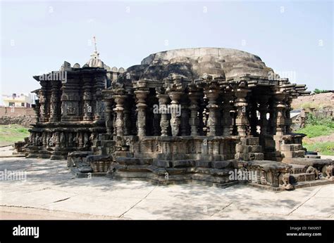 Carved Exterior View Of Kopeshwar Temple Khidrapur Maharashtra India