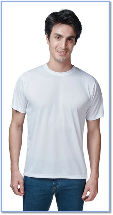 Plain White Men Polygon Polyester T Shirt Medium Round Neck At Rs 65