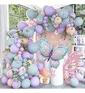 Amazon Pateeha Purple Balloon Arch Kit Butterfly Baby Shower