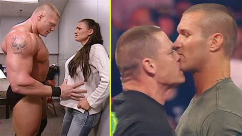 Wwe Awkward Moments Caught On Live Tv Brock Lesnar John Cena