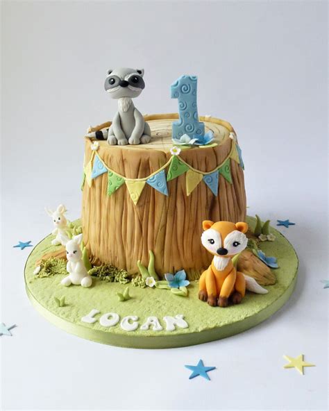 Woodland Birthday Cake - Karen's Cakes