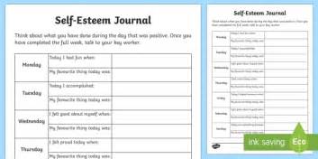 Self Esteem Journal Young People And Families Case File Recording Planning